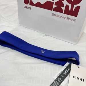 NWT Vuori Volley Headband Copenhagen Blue BreatheInterlock Performance One Size